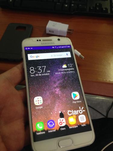 Vendo Samsung S6 color blanco liberado para  - Imagen 1