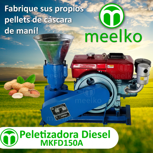 Meelko Peletizadora 150mm 8 hp Diesel para al - Imagen 1