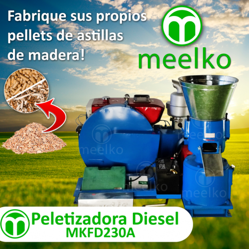 Maquina Meelko para pellets con madera 230 mm - Imagen 1