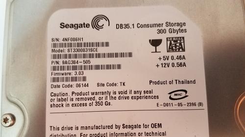 Disco Duro Marca Seagate de 300GB Sata para c - Imagen 2