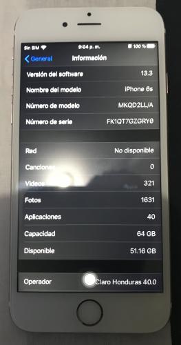 Iphone 6S Normal 64GB Color Rose Gold con co - Imagen 2