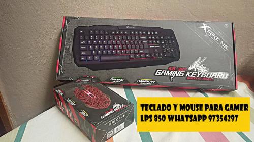 teclado y mouse gamer estado nuevo lps 850 wh - Imagen 1