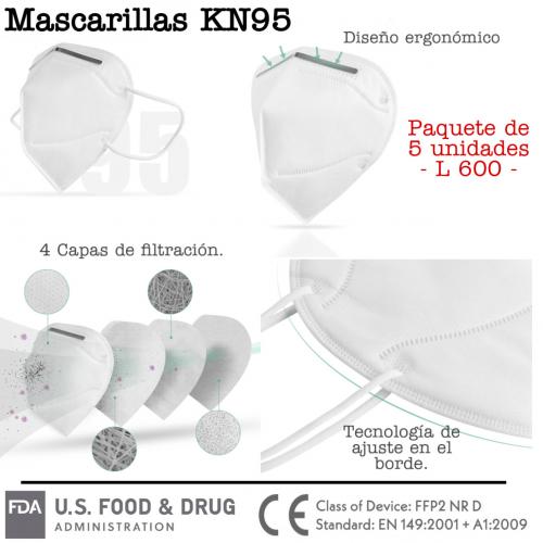 Mascarillas NK95 (paquete de 5 unidades) con  - Imagen 1